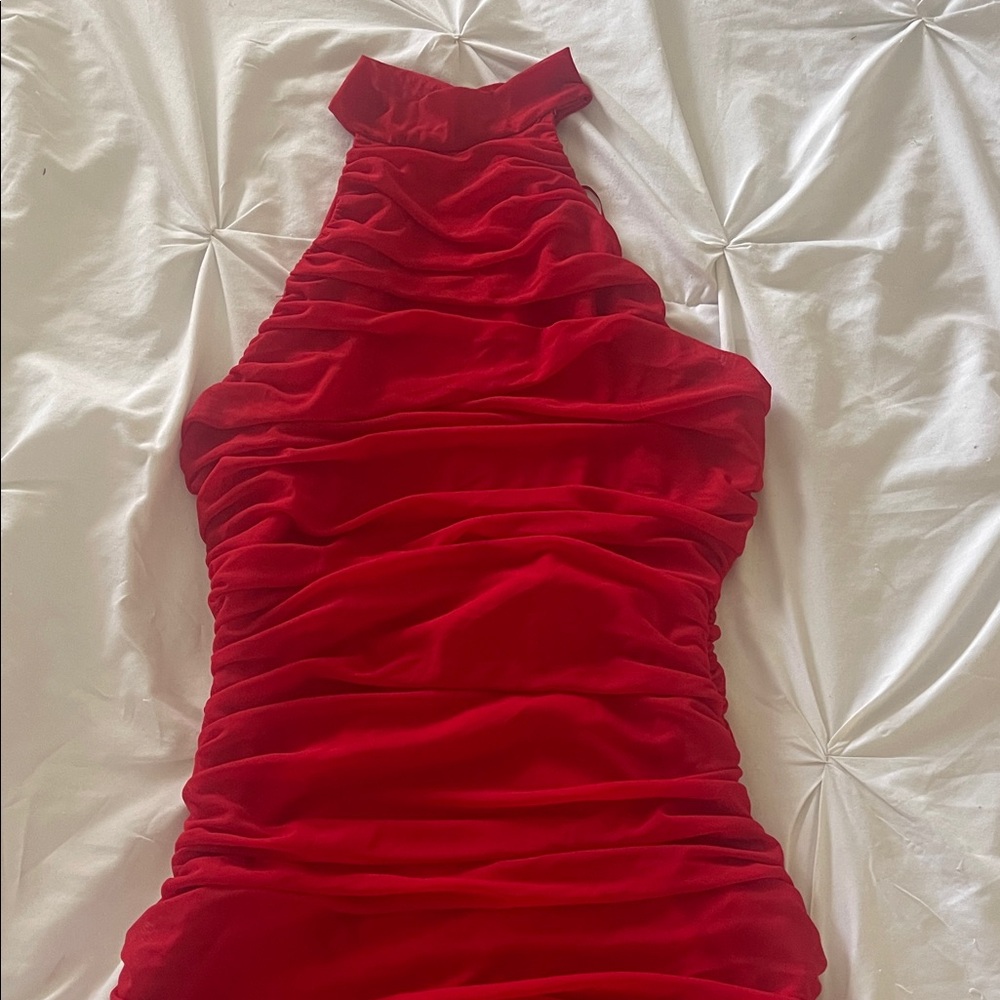 Red Halter Dress